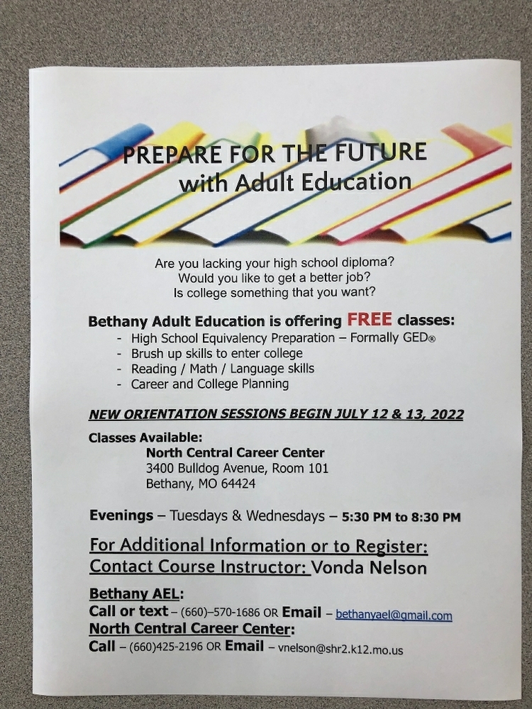 Adult GED classes